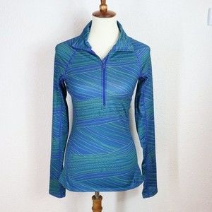 Under Armour Teal Blue Athletic 3\4 zip top size M